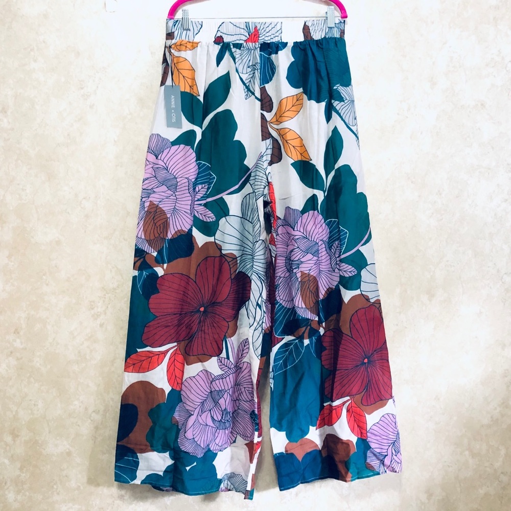 Annie + Otis BEACH SWIM COVER Floral Pant Sz XL